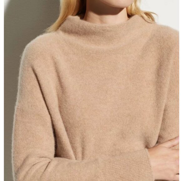 Vince Cashmere Funnel Neck Sweater Camel XS - Picture 1 of 5